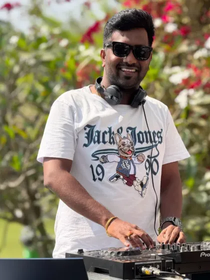 Enjoying the sun at a daytime party. My open format style means I have the right tracks for a chilled-out afternoon vibe or a high-energy pool party.