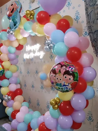 The Cocomelon theme is versatile, and we can include various character balloons to delight the kids.