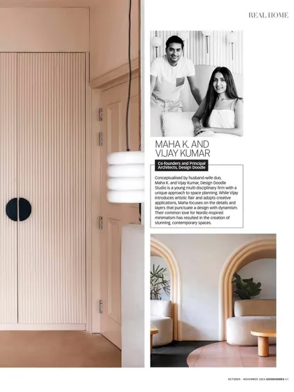 A page from our Goodhomes feature, showcasing our studio and our approach to creating stunning, contemporary spaces.