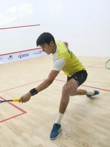 Two junior players battling it out on the court. Our national events feature categories for all age groups, nurturing talent from the ground up.