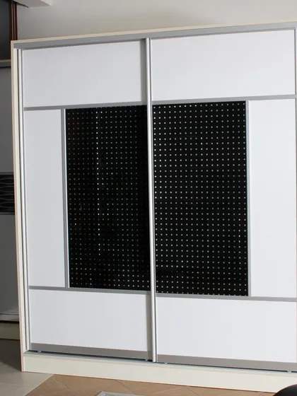 Our process is simple. We start with a design consultation, then manufacture your custom wardrobe in our factory, and finally, our expert team delivers and installs it for you.