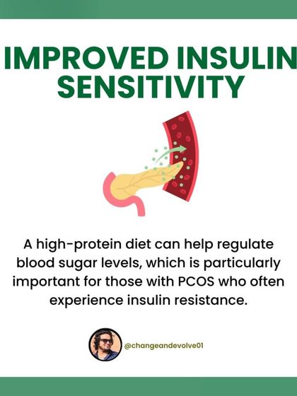A high-protein diet can help regulate blood sugar levels, which is important for those with PCOS who often experience insulin resistance.