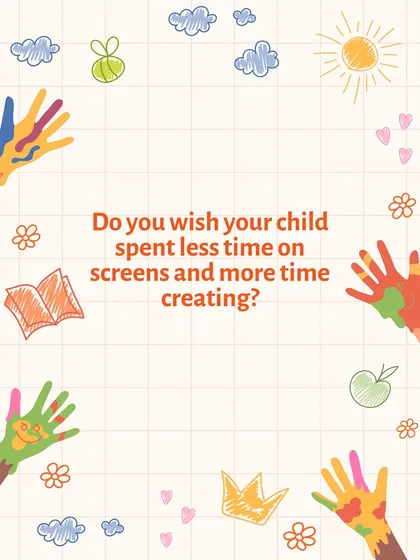 Looking for a way to get your child off screens and into creating? My Daily Journal workbook is filled with 50 fun worksheets, daily prompts, and hands-on crafting activities. It's a great way to spark their imagination and help them learn about their emotions.