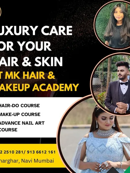 We offer luxury care courses for hair and skin, along with makeup and nail art. Everything you need is at MK's Academy.