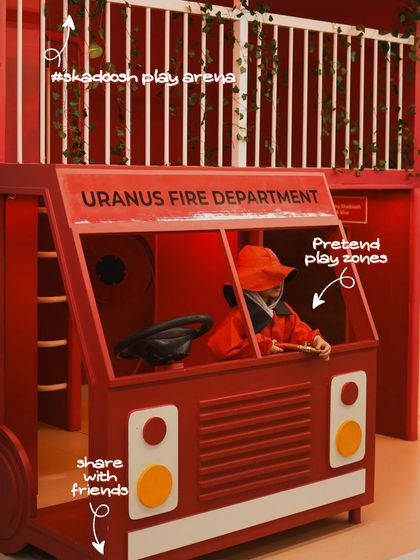Sound the alarm. Our Uranus Fire Department is one of our most popular pretend play zones, where kids can live out their dreams of being a hero.