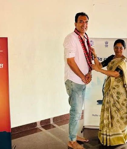 I was deeply honoured to be felicitated at the Indian Embassy in Kathmandu for our work in promoting yoga. This recognition reinforces my commitment to this path of seva.