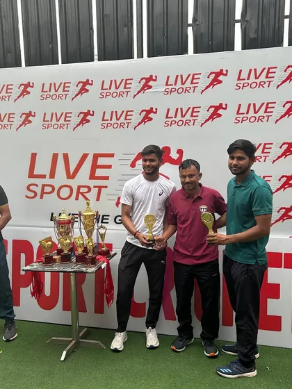 Our team receiving the runners up trophy at the Junior Football League organized by Livesports Area, Gurgaon. We value every competitive opportunity.