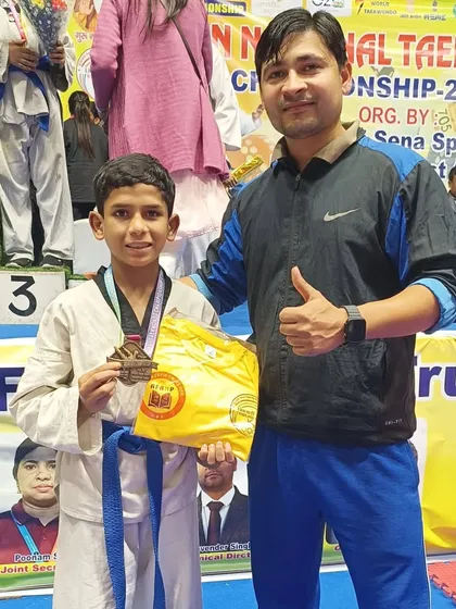 This student earned a bronze medal and a prize for his efforts at the national championship.