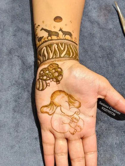 The beginning stages of the baby elephant design.