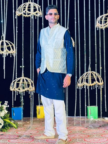 A full-length view of my outfit for a Sangeet night, ready to take the stage.