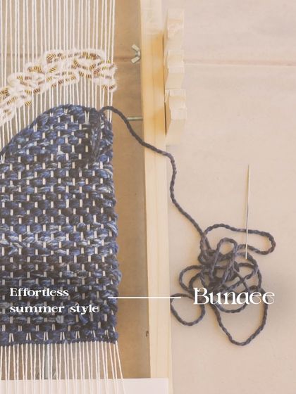 This isn’t your average fast fashion. This close-up of the weaving process for my Bunaee collection highlights the quality and expert tailoring that makes it sustainable and impactful.