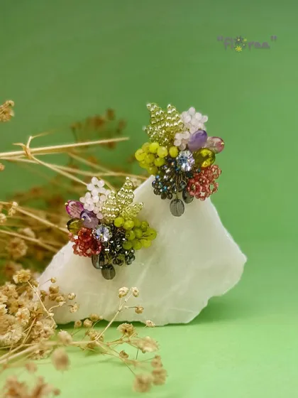 If life was a piece of jewellery, it would be these studs: fun, colourful, and layered. A perfect mood-lifter.
