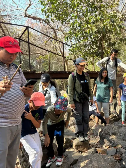 From navigating rocky paths to examining tree bark, our forest trails are a full sensory experience. Families learn and explore together under the guidance of our naturalists.