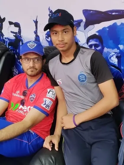 An incredible learning experience for our trainee, pictured here with the legendary Sourav Ganguly.