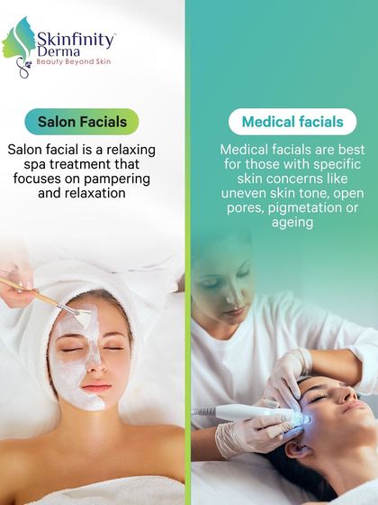 Salon facial vs. Medi-facial: what's the difference? This series explains that while salon facials offer relaxation, medi-facials are specialized treatments performed by licensed aestheticians to address specific concerns like acne, pigmentation, and aging for long-lasting results.
