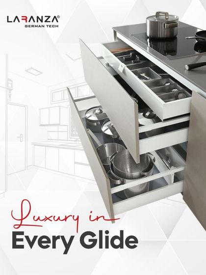 Experience luxury in every glide. My premium drawers combine style and function, with dedicated organizers for cutlery and deep storage for pots and pans.