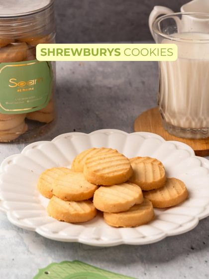 My classic Shrewsbury Cookies, with their signature buttery flavour and ridged texture. These are a timeless treat, perfect for dipping in a glass of milk or enjoying with your tea.