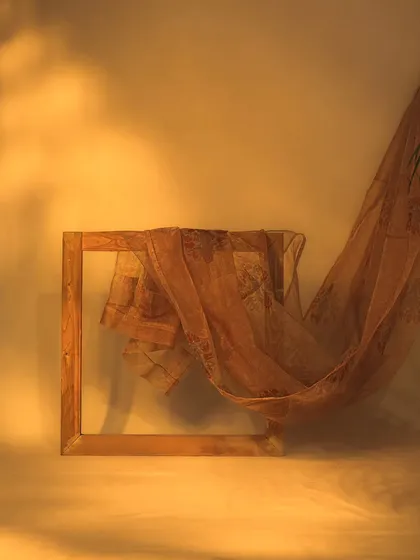 More than just a curtain, this is a mood. This artistic shot captures the beautiful drape and texture of one of my sheer fabrics, showing how it can create a soft, dreamy ambiance with light and shadow.