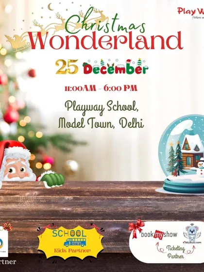 Here's the official invitation to our Christmas Wonderland! Join us on December 25th at Playway School, Model Town, for a day packed with festive activities.
