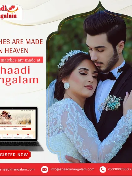 While some matches are made in heaven, others are made right here at Shaadi Mangalam. We bring a touch of destiny to your partner search.