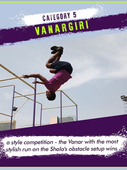 A graphic showcasing the 'Vanargiri' style competition for our 3rd National Competition.
