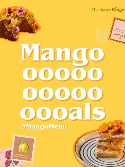Mango oooooooals! A fun graphic showcasing my special mango menu, available for a limited time during the season.