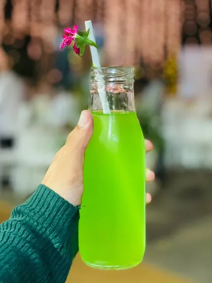 Another one of our popular kids' drinks, this vibrant green beverage is both tasty and eye-catching. We focus on creating fun, non-alcoholic options that are exciting for children.