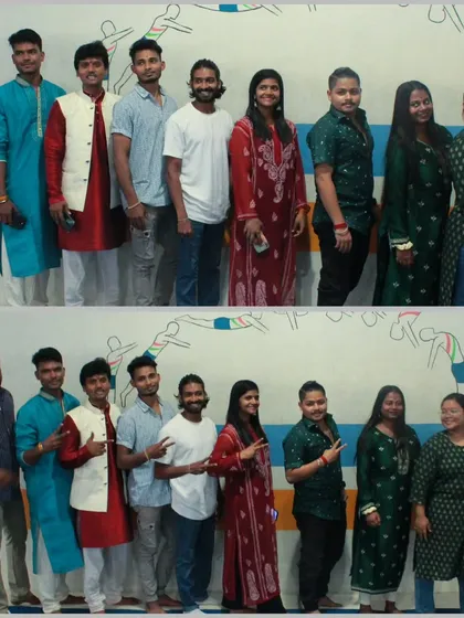 Our full coaching team dressed in traditional attire for the Ayudha Pooja celebration. We are proud to celebrate our culture together.