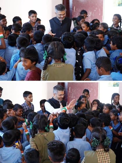 Surrounded by enthusiastic students, all eager to share a moment. Their energy is infectious and gives me hope for the future of Hangal.