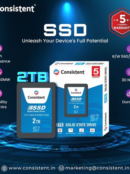 For users needing maximum capacity, our 2TB 2.5 inch SATA SSD offers enormous space with incredible speed. It features high-performance 3D NAND and is built for reliability, all covered by a 5-year warranty.
