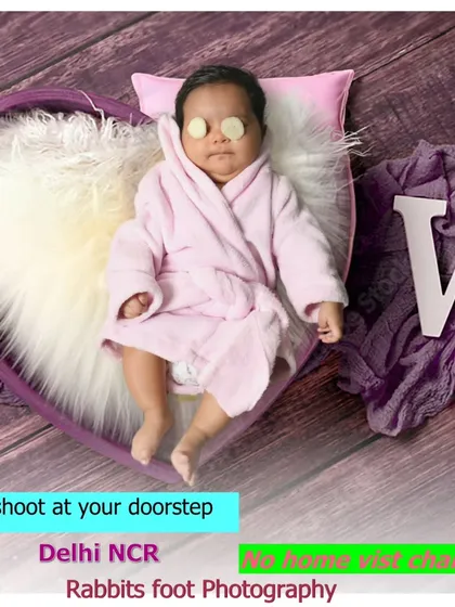 A fun spa-day themed shoot used in a promotional graphic for my doorstep photoshoot service.
