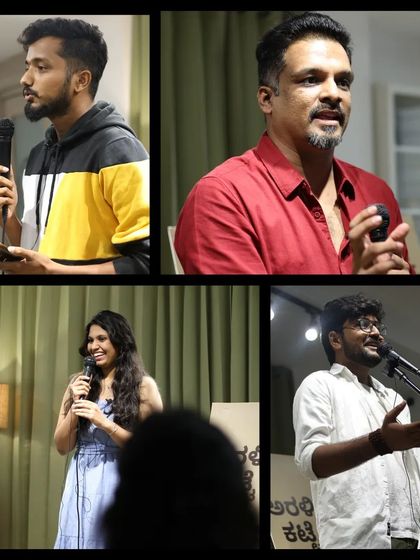 A collage of performers from one of our most lively Kannada open mics.