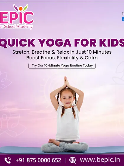 Even a quick 10 minute yoga session can make a big difference. We teach children simple routines to help them stretch, breathe, and relax, boosting their focus and sense of calm for the day.