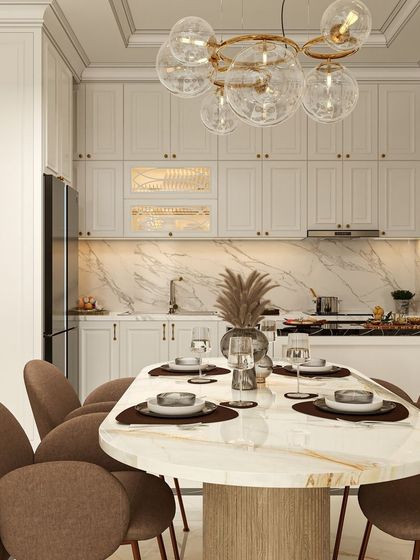 Houzlook - Full Home Interior Design & Turnkey Execution Luxurious Living & Dining Spaces photo 12