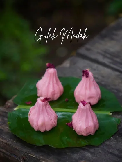 For something a little different, try my Gulab Modak. It's infused with the delicate flavour of rose and looks as beautiful as it tastes.