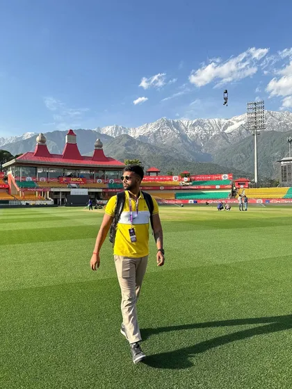 Another stunning view of the Dharamsala stadium. It's a privilege to work in such a beautiful and inspiring setting.