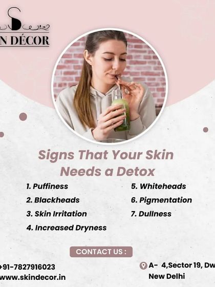 Your skin often tells you when it needs extra care. Signs like puffiness, blackheads, irritation, or dullness can indicate that a skin detox or a professional treatment is needed to get it back on track.