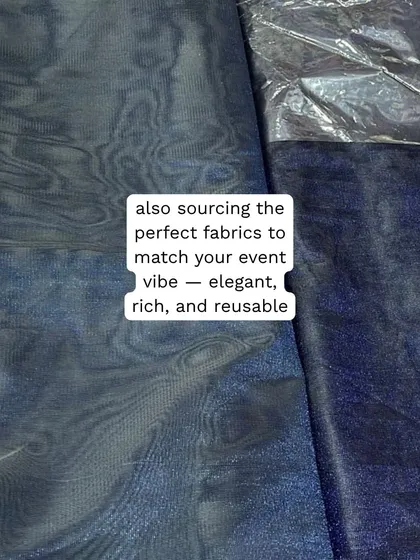 We even source the perfect fabrics for wrapping. This shimmery blue fabric was chosen to match the Goa event's theme, adding a touch of reusable elegance.