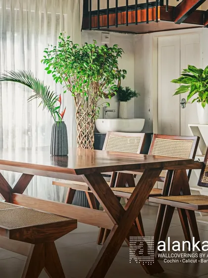 Craftsmanship is at the heart of what I do. This dining set, featuring a solid wood table with a distinctive cross-leg base and matching chairs with classic cane weaving, embodies a blend of rustic charm and modern design. It’s built not just for meals, but for making memories.
