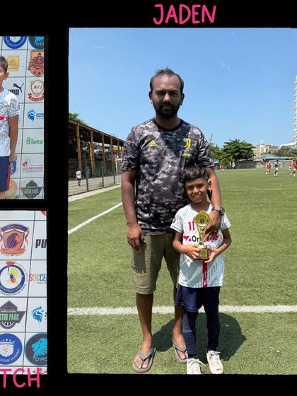Jaden, another one of our U7 stars, recognized as 'Player of the Match' for his excellent performance.
