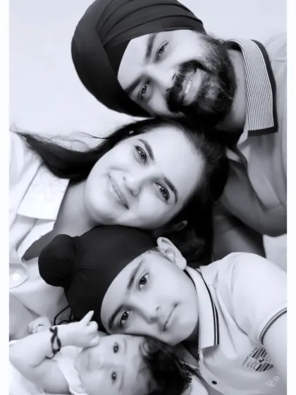 A beautiful black and white family portrait capturing three generations of love. I work with families of all sizes, including extended family, to create a complete family picture.