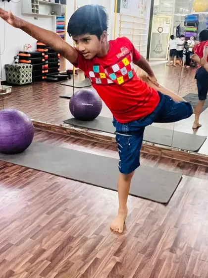 I teach kids how to build strength and balance with yoga. Look at the focus and stability in this Natarajasana (Lord of the Dance Pose). It’s amazing to see them achieve this.