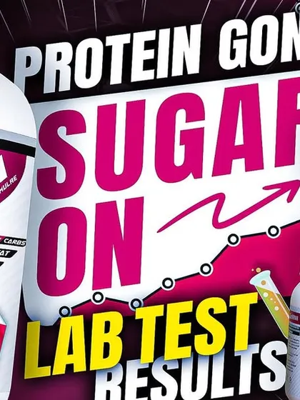 Thumbnail for my lab test video on Alpha Whey, where protein is gone and sugar is on.