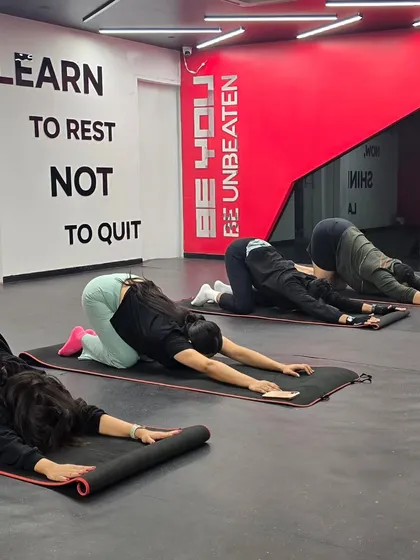 Uttana Shishosana (Puppy Pose) is a wonderful stretch for the chest, shoulders, and spine. It helps release tension in the neck and relaxes the entire body.