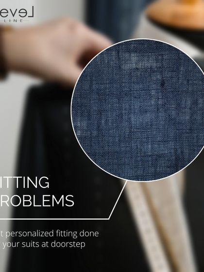 Facing fitting problems? We solve them with our personalized at-home fitting service, ensuring your suit is tailored perfectly to you.