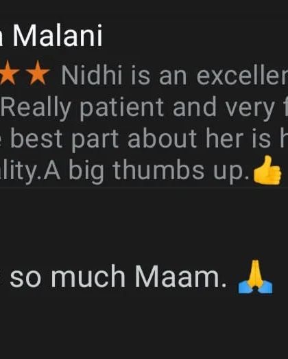 "Really patient and very flexible too." Punctuality and patience are the cornerstones of my teaching philosophy. I am here to support you at every step.