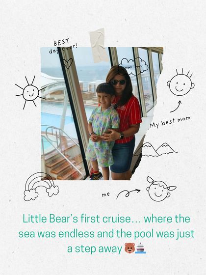 Little Bear's first cruise! The sea was endless and the pool was just a step away. These are the moments we'll cherish forever.