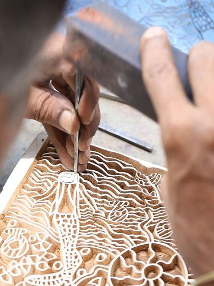 Inspired by nature, the artists of Arnhem land in Australia create beautiful artwork depicting their culture. We are privileged to translate these stories into wood block prints for our ongoing collaboration.