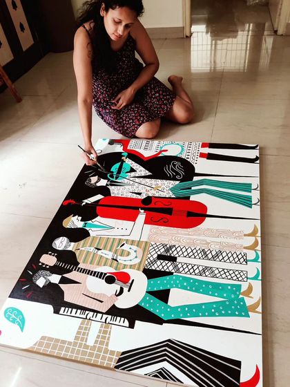 Aanchal Gupta - Commissioned Paintings & Original Art Art for Interiors: Large-Scale & Themed Canvases photo 5