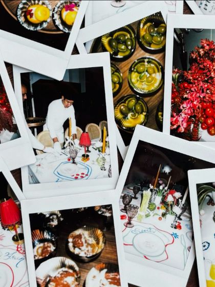 The same polaroid collage, offering a glimpse into the vibrant atmosphere, the stunning decor, and the delicious food that defined this special evening.